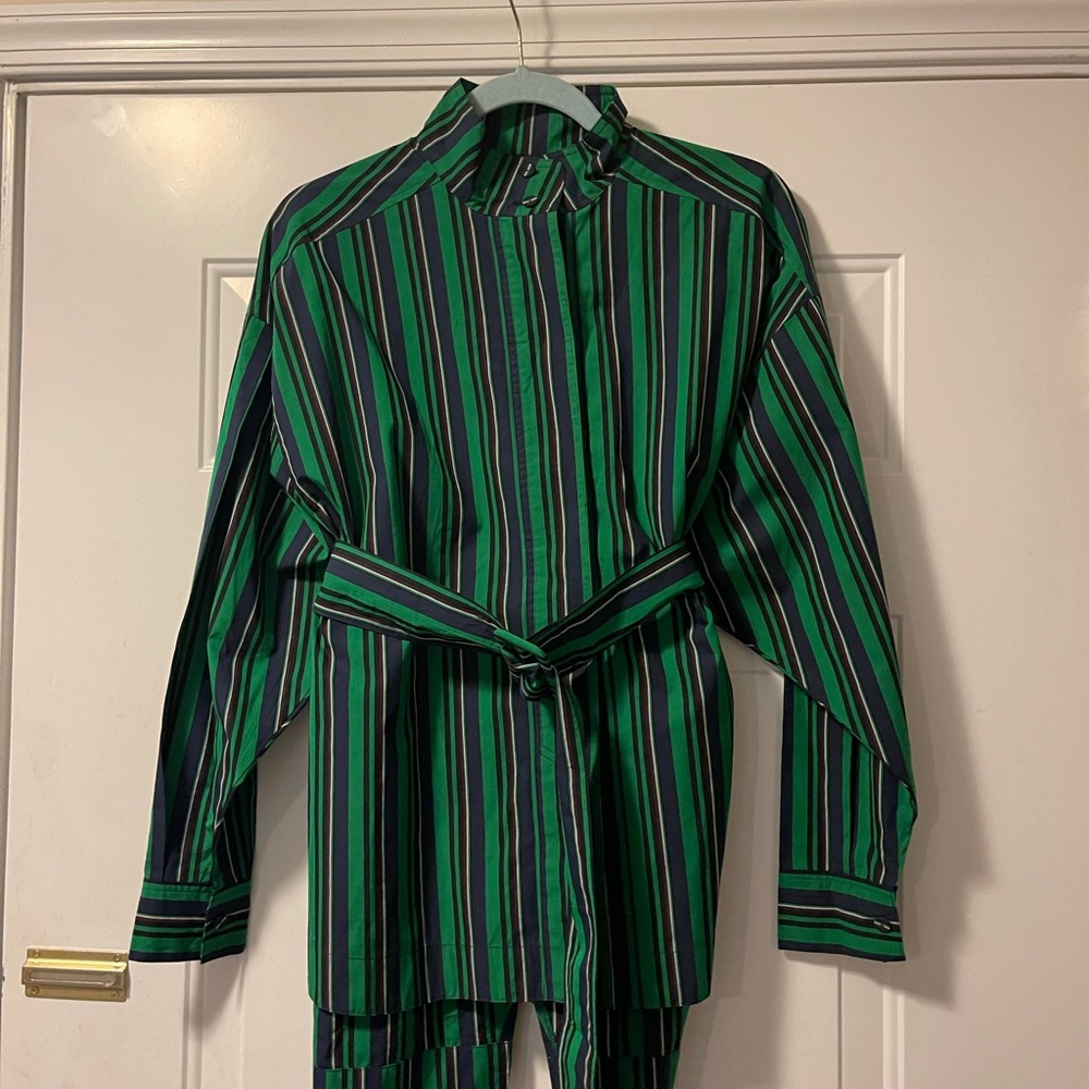 Open Ceremony Green Stripe Shirt - Picture 6 of 9